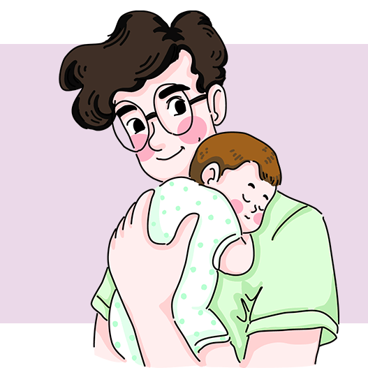 Pai segurando filho bebe